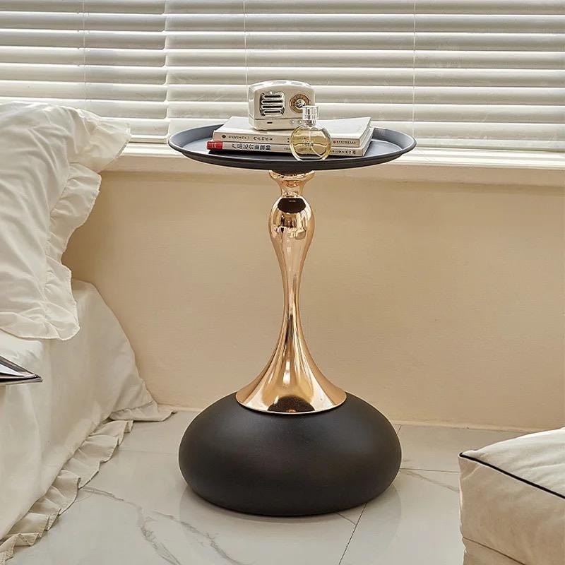 Luxury Metal Side Coffee Table-Black