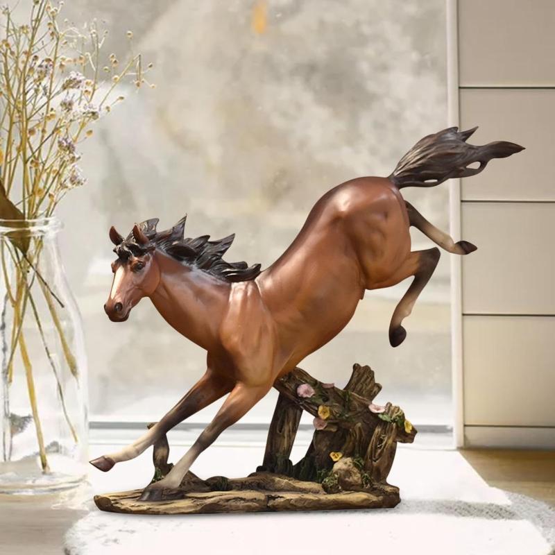 Horse Statue Desktop Figurine Horse Ornaments for Living Room